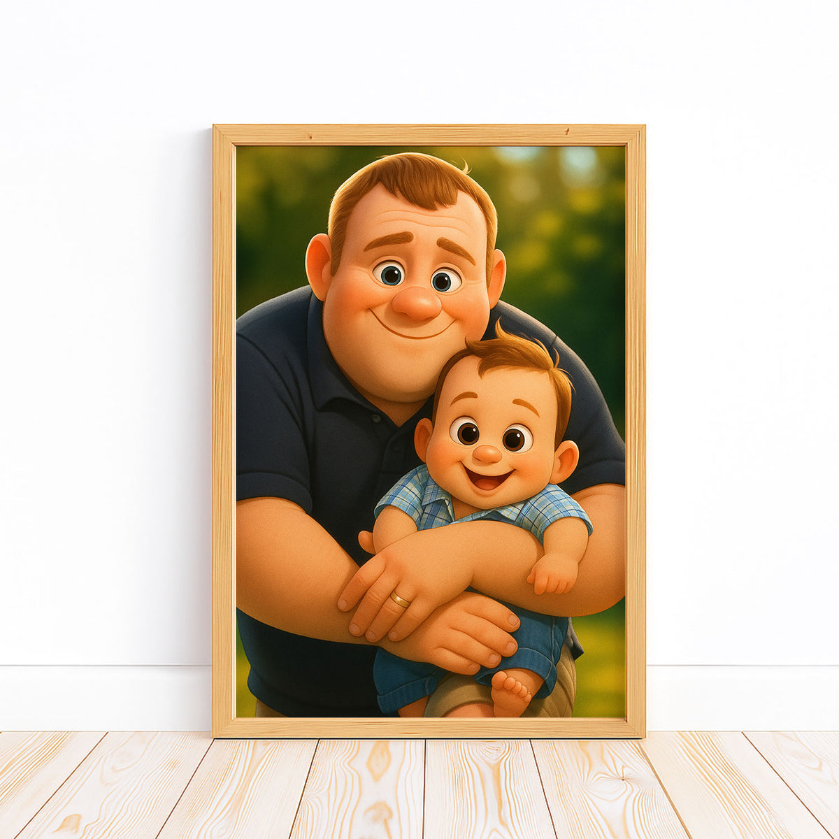 Heartwarming Cartoon Portrait of Mother and Daughter - Perfect Gift for Family Love and Togetherness
 - 2