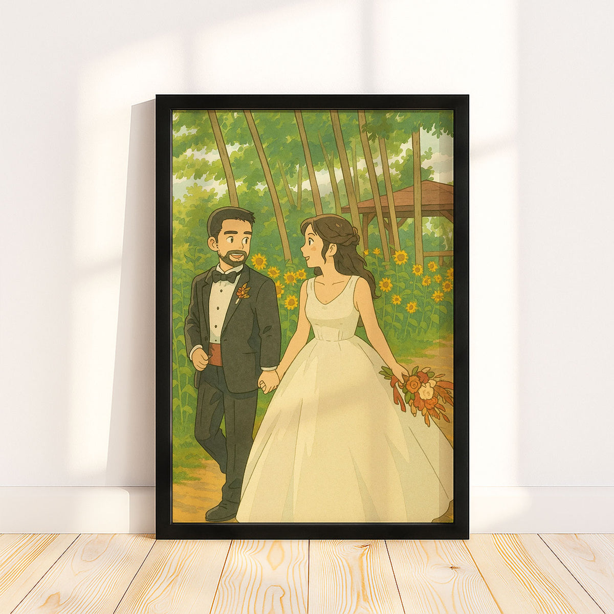Romantic Animated Wedding Portrait Art | Perfect Gift for Couples in Love
 - 2