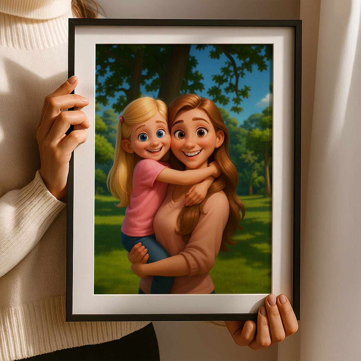 Heartwarming Cartoon Art of Father and Son - Perfect Gift for Dads, Family Decor, and Kids&#39; Rooms
 - 2