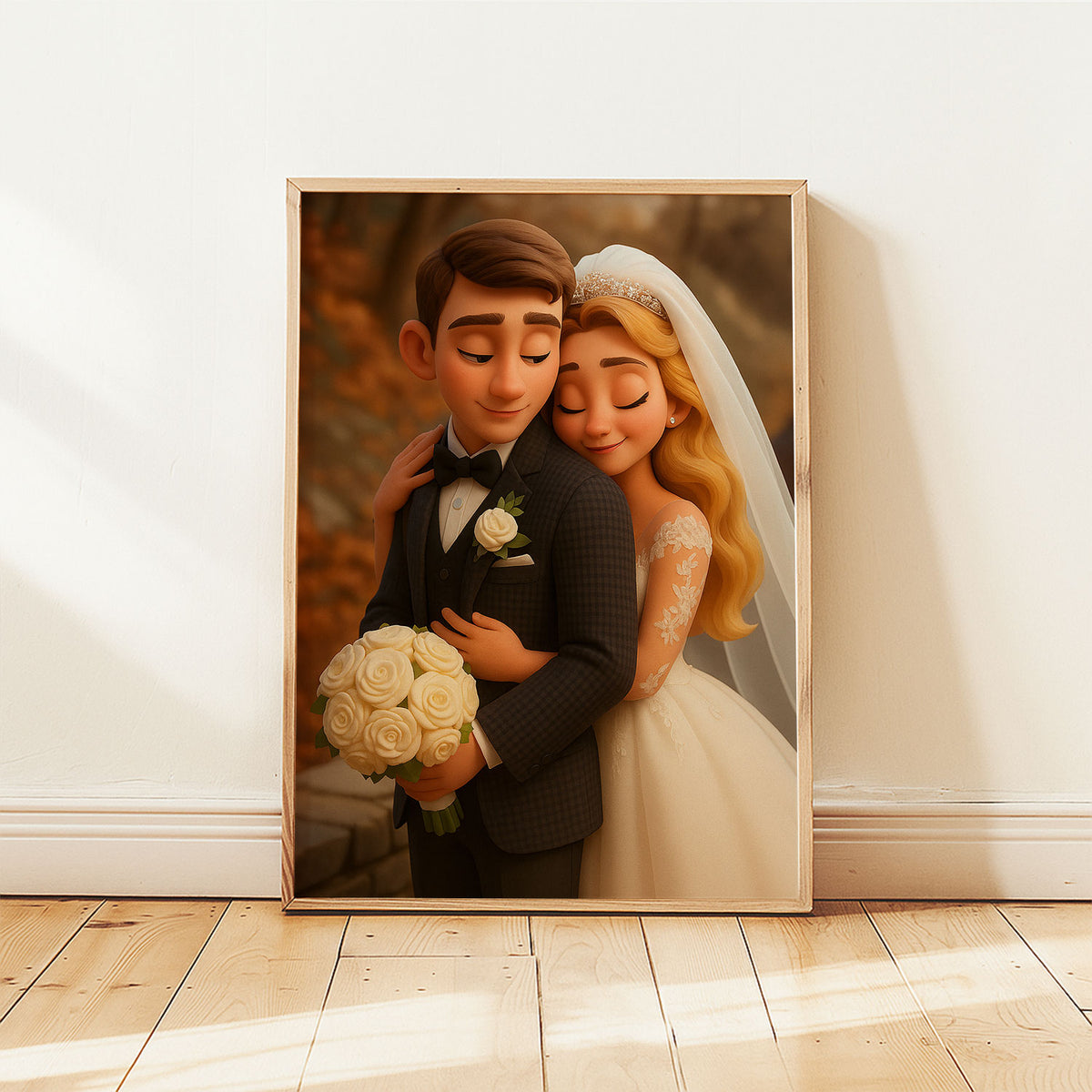 Whimsical Wedding Kiss Illustration - Perfect for Celebrating Love in Charming Artwork
 - 3