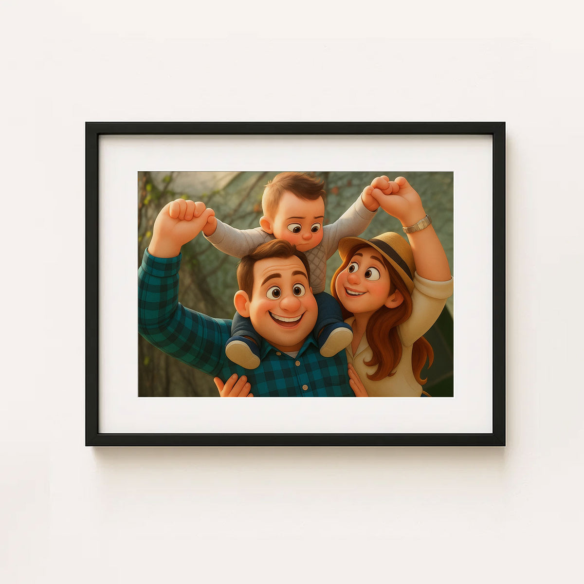 Whimsical Family Portrait - Heartwarming Cartoon Art Featuring Joyful Moments Captured in Vibrant Style
 - 3