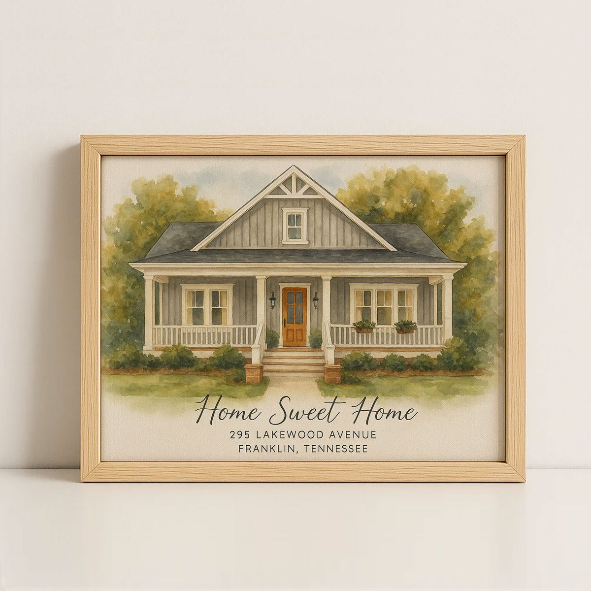 Custom Watercolor House Portrait - The Simmons Home at 534 Juniper Lane - Unique Wall Art for Home Decor
 - 3