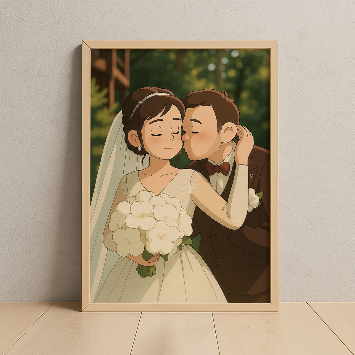 Romantic Animated Wedding Portrait Art | Perfect Gift for Couples in Love
 - 3