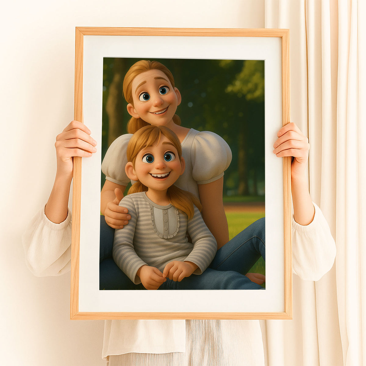 Heartwarming Cartoon Art of Father and Son - Perfect Gift for Dads, Family Decor, and Kids&#39; Rooms
 - 3
