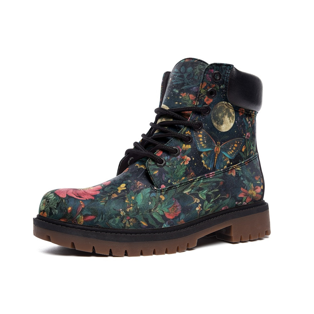 Moon Moth Forest Floral Timber Boots Casual Lightweight TB