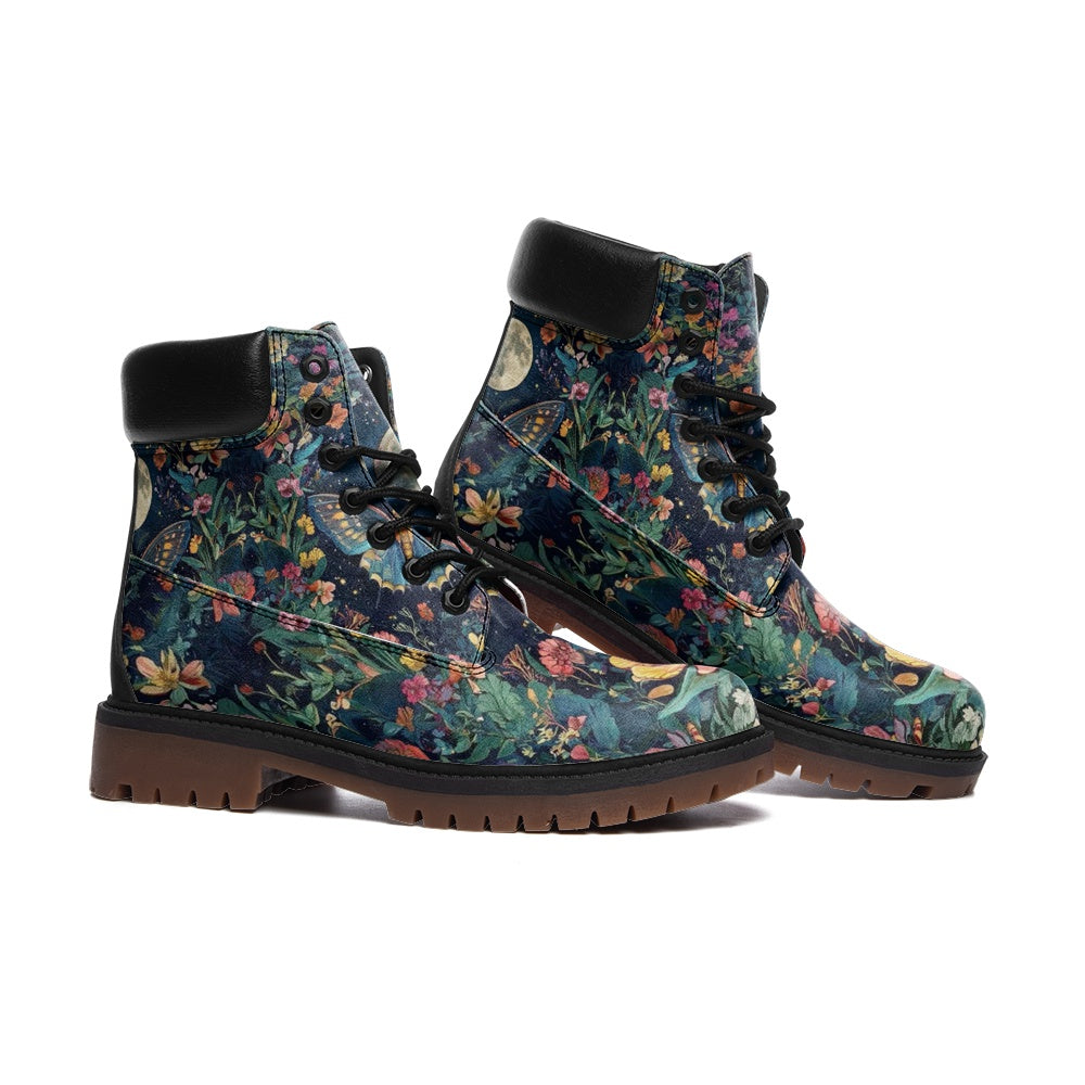 Moon Moth Forest Floral Timber Boots Casual Lightweight TB