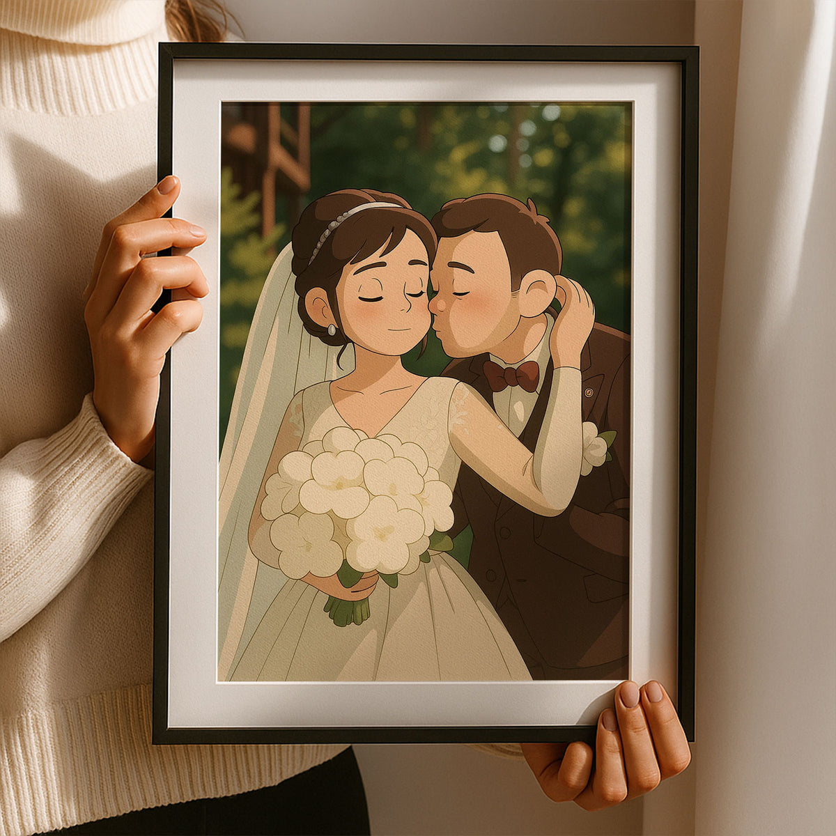 Romantic Animated Wedding Portrait Art | Perfect Gift for Couples in Love
 - 4