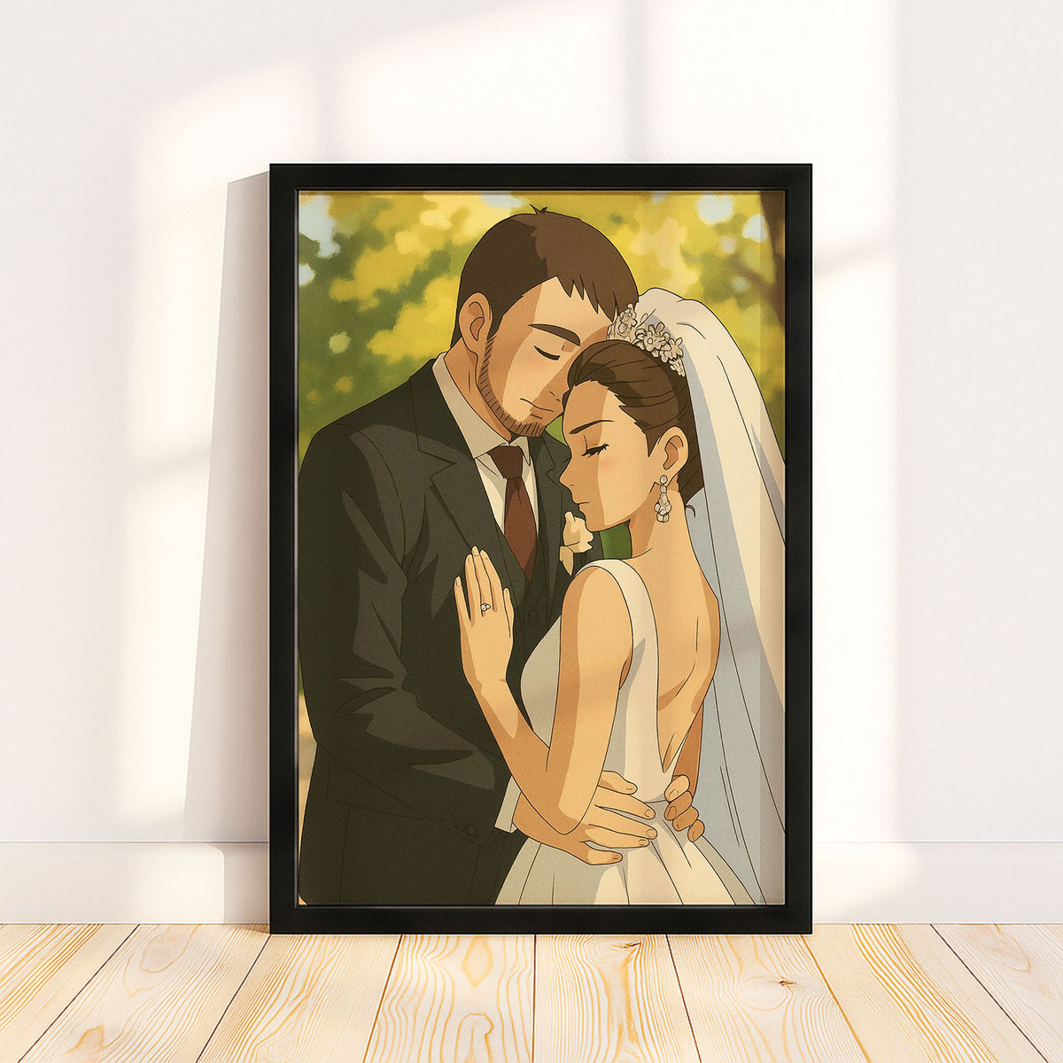 Captivating Anime-Style Wedding Couple Art Print – Perfect Gift for Newlyweds and Romantic Décor
 - 4