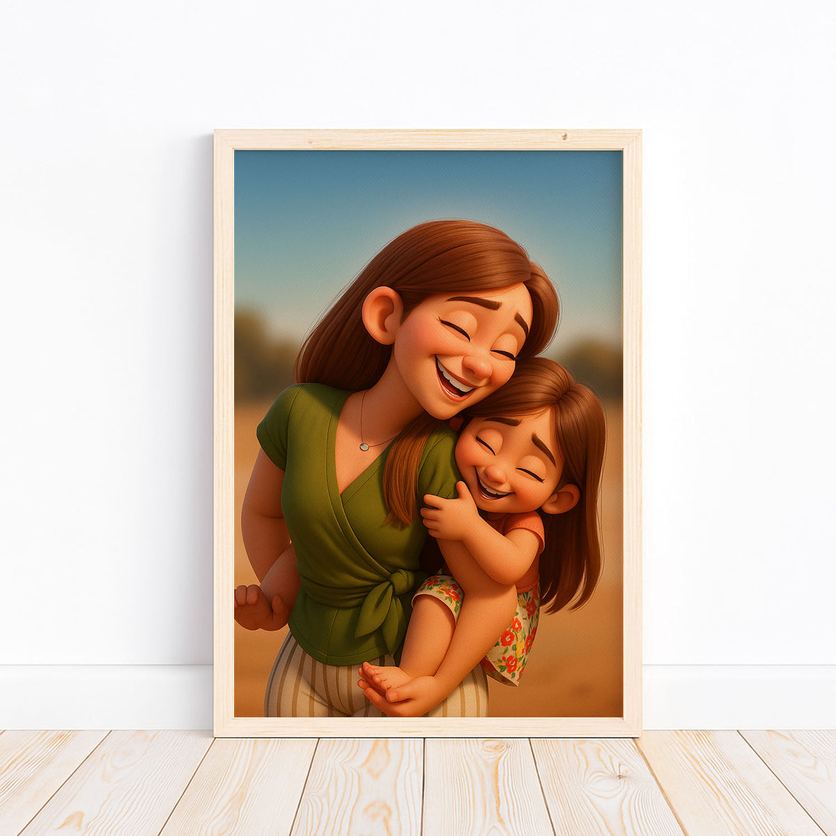 Heartwarming Cartoon Art of Father and Son - Perfect Gift for Dads, Family Decor, and Kids&#39; Rooms
 - 4