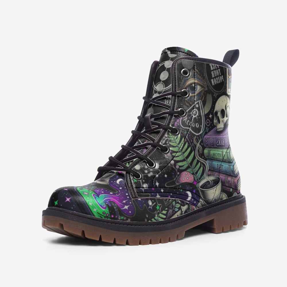 Mystical Witchy Hippie Casual Leather Lightweight Boots