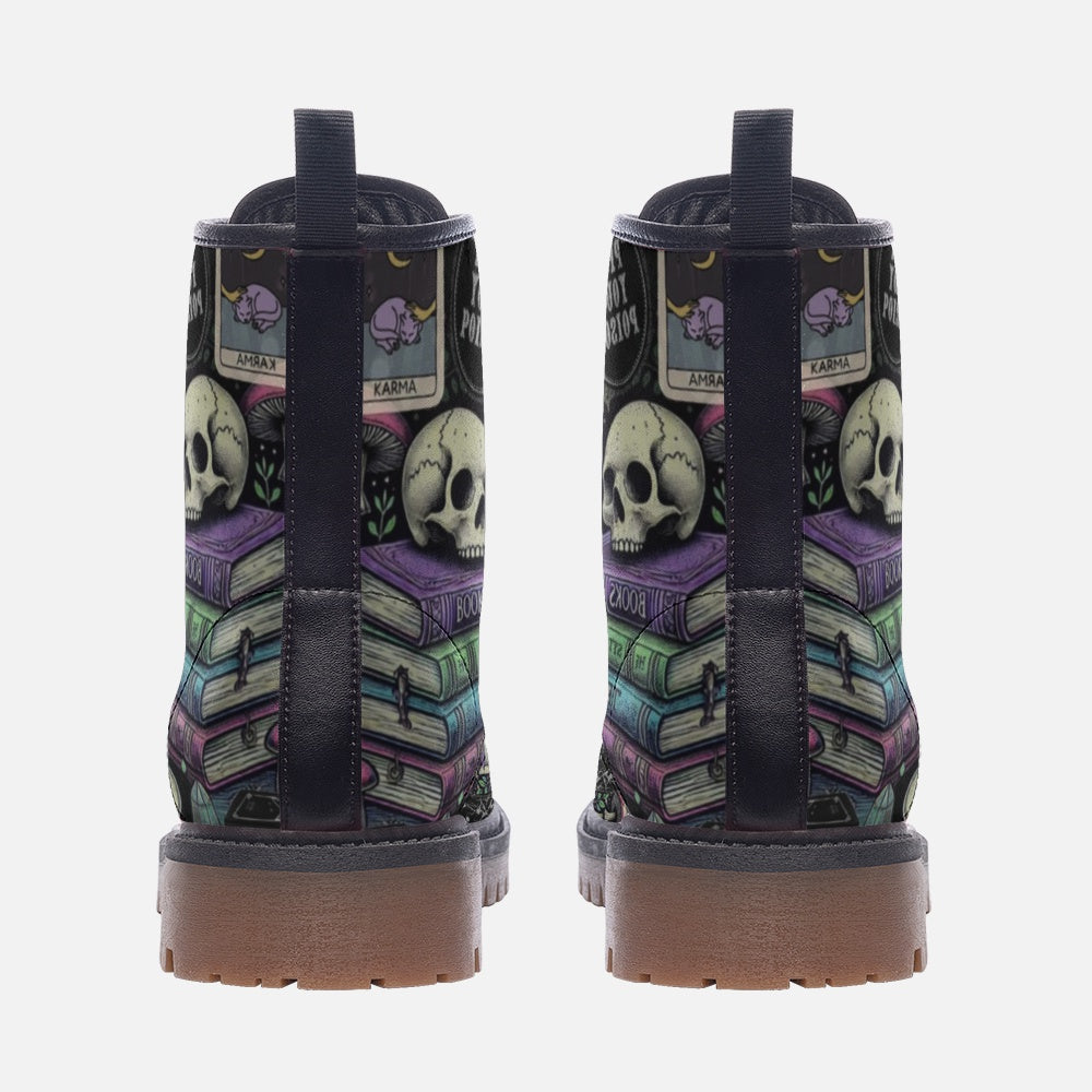 Mystical Witchy Hippie Casual Leather Lightweight Boots