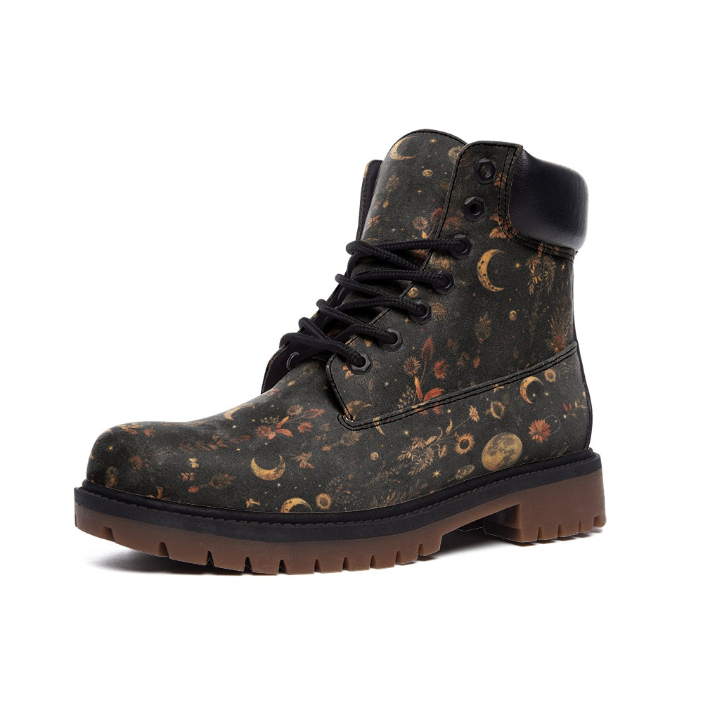 Cosmic Moon Floral Timber Boots Casual Lightweight