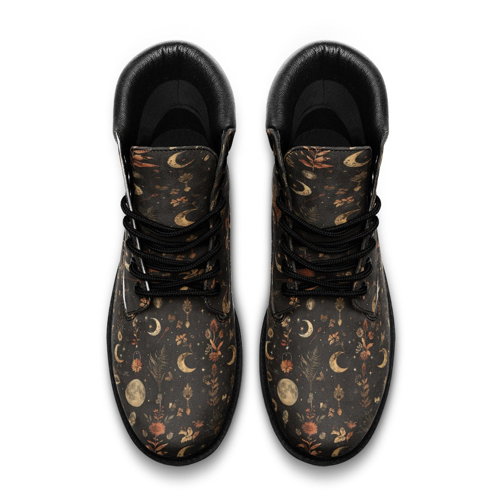 Cosmic Moon Floral Timber Boots Casual Lightweight
