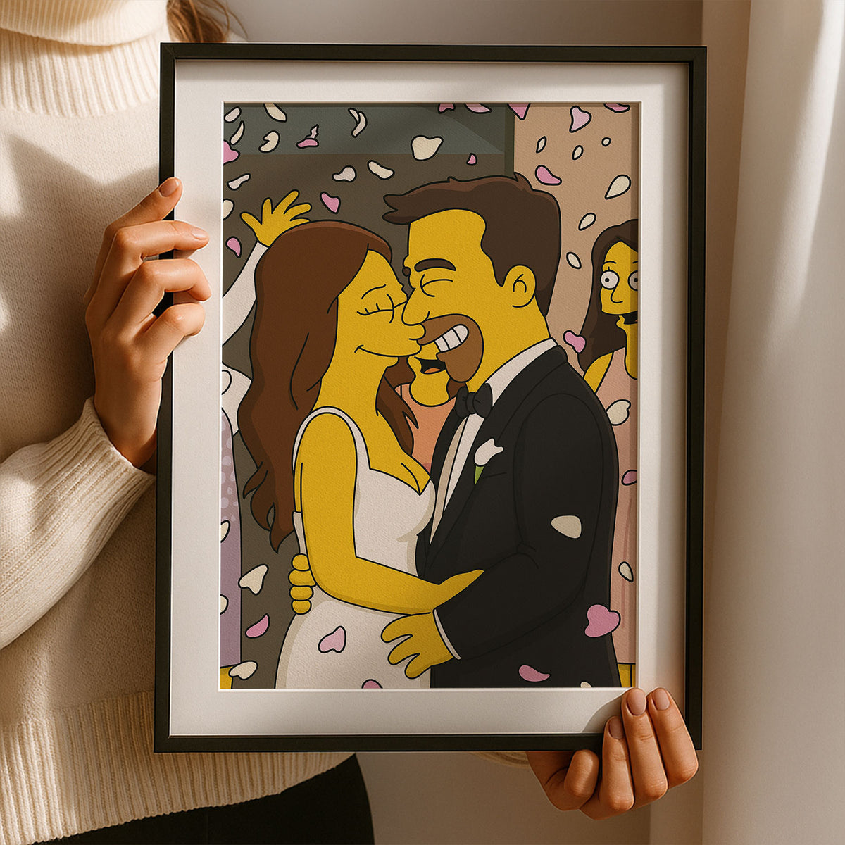 Whimsical Cartoon Wedding Art: Celebrate Love in a Fun, Simpsons-Inspired Style
 - 4