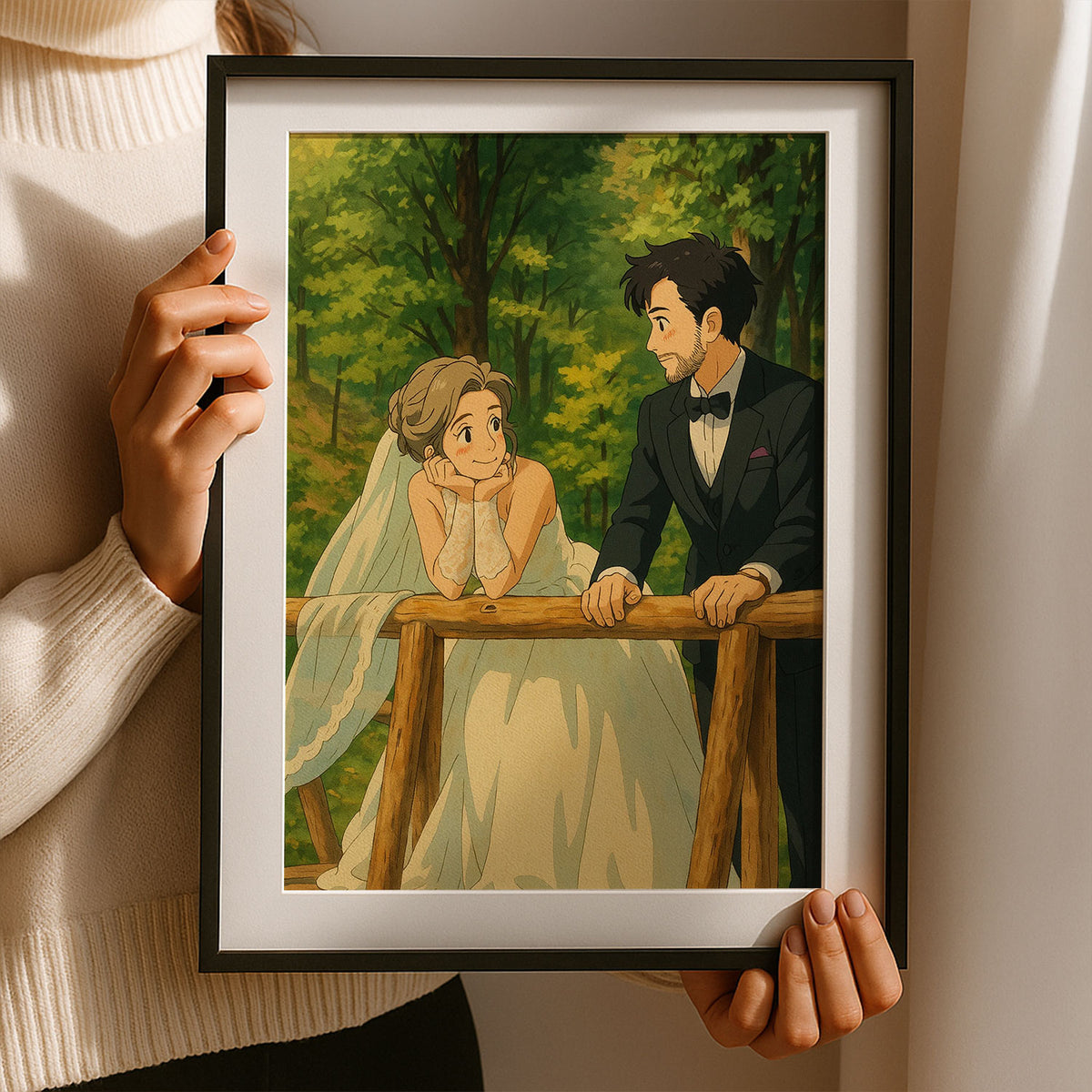 Romantic Animated Wedding Portrait Art | Perfect Gift for Couples in Love
 - 5
