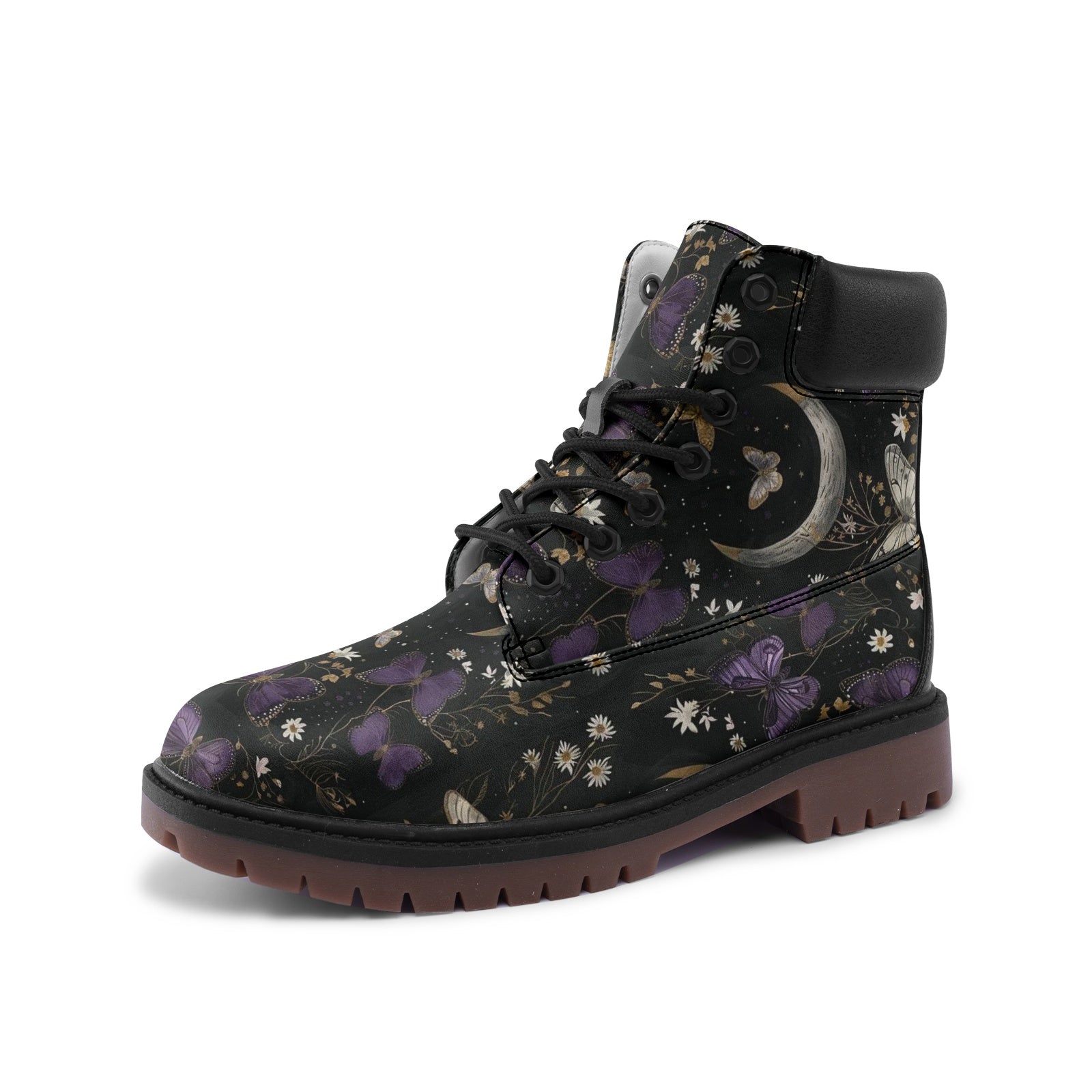 Moon Butterfly Floral Timber Boots Casual Lightweight TB