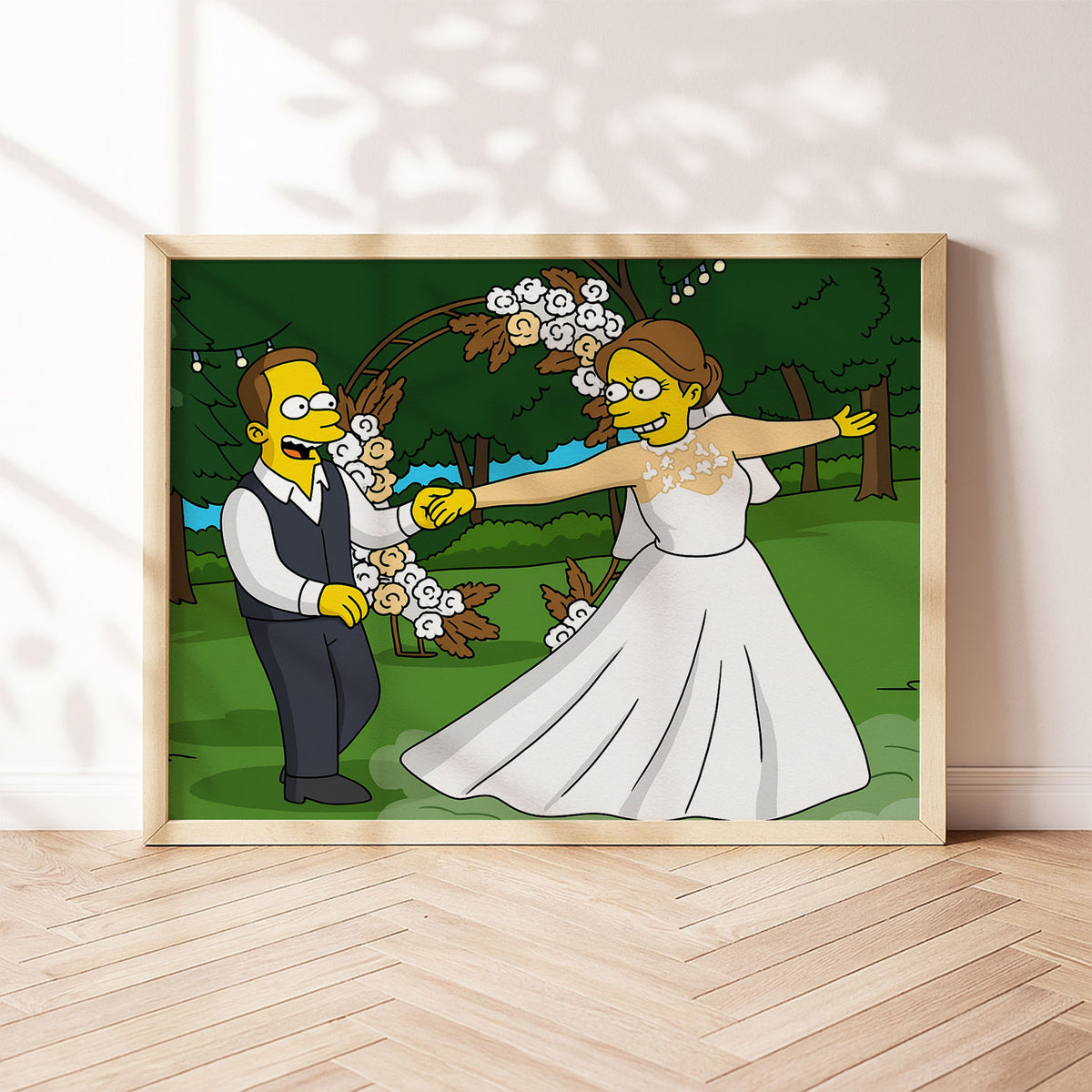 Charming Simpsons Wedding Art Print – Perfect Gift for Animation Lovers and Collectors
 - 6
