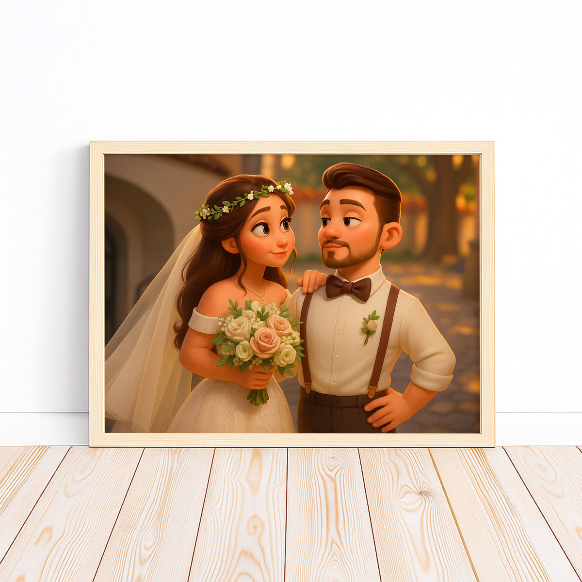 Charming Cartoon Wedding Couples Art Print – Perfect Love and Joy Decor for Weddings and Anniversaries
 - 6
