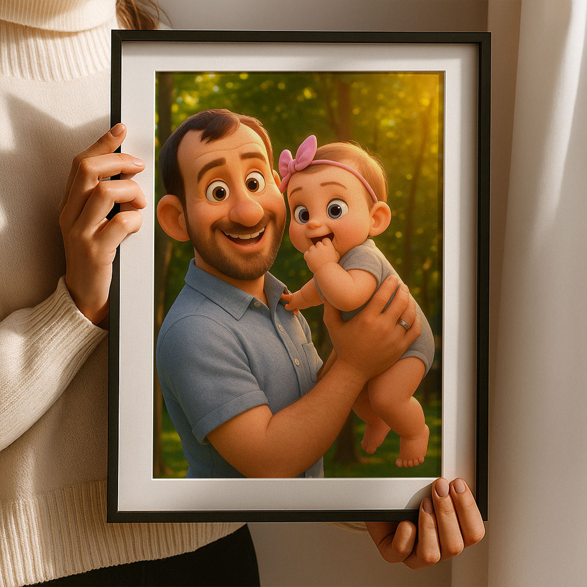 Heartwarming Cartoon Art of Father and Son - Perfect Gift for Dads, Family Decor, and Kids&#39; Rooms
 - 7