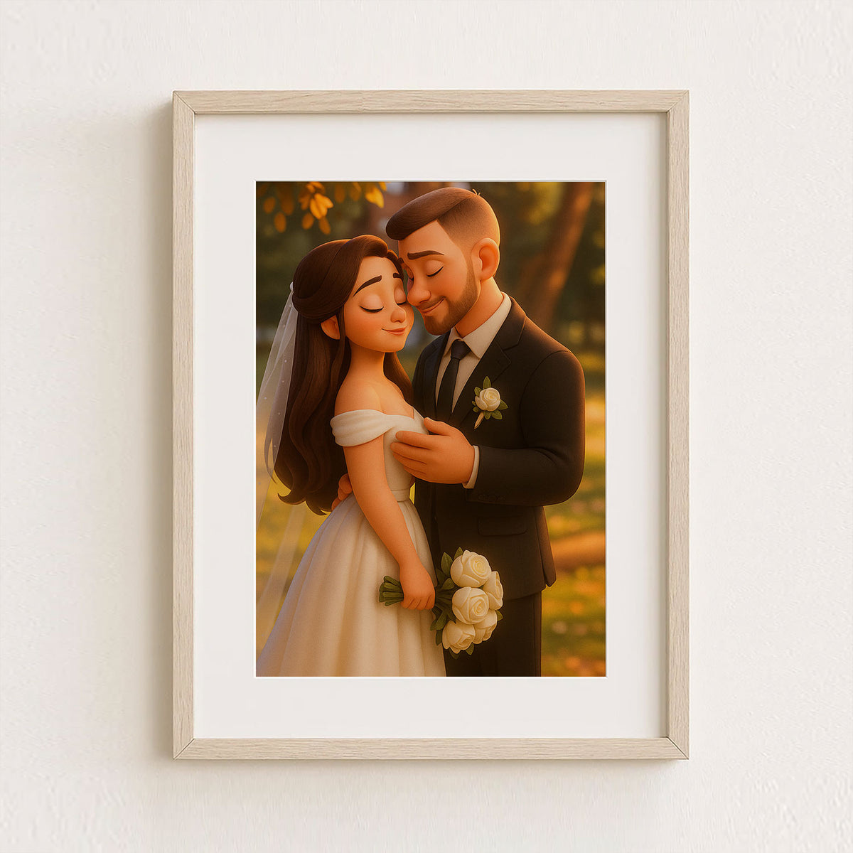 Whimsical Wedding Kiss Illustration - Perfect for Celebrating Love in Charming Artwork
 - 7