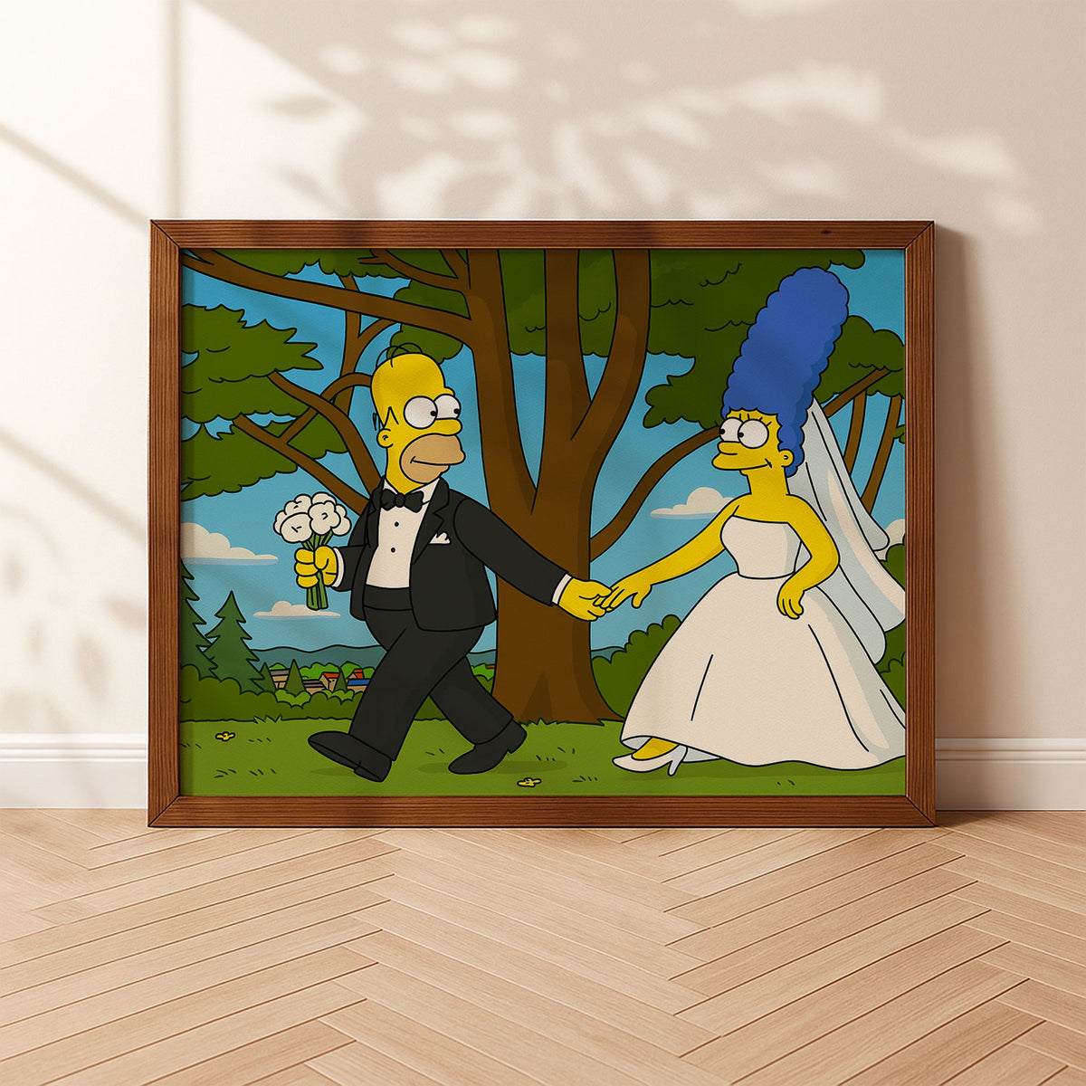 Charming Simpsons Wedding Art Print – Perfect Gift for Animation Lovers and Collectors
 - 7
