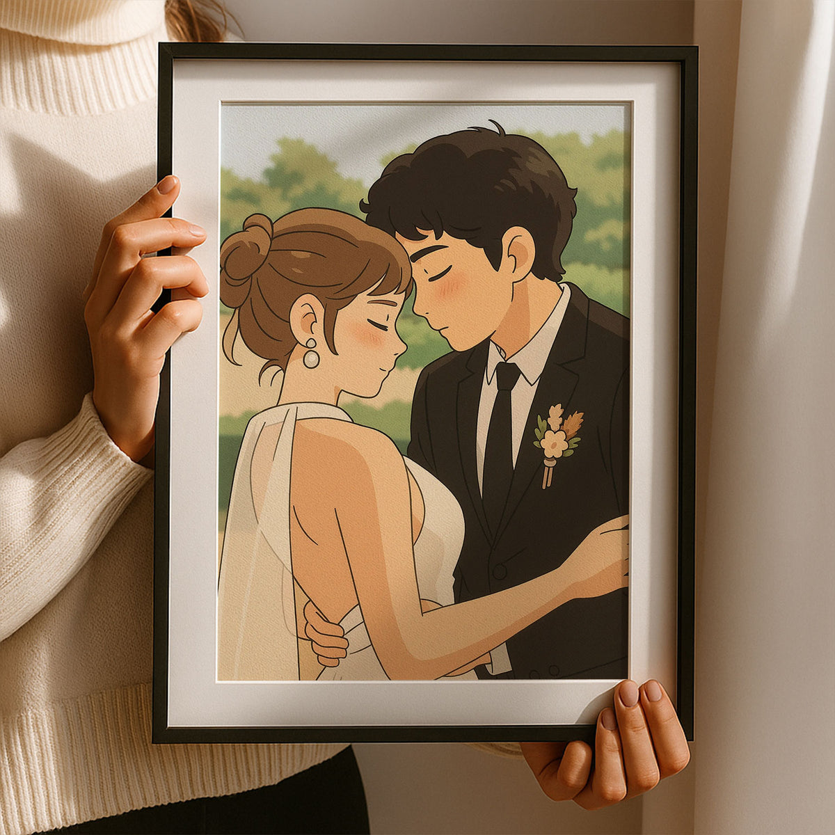 Romantic Animated Wedding Portrait Art | Perfect Gift for Couples in Love
 - 7