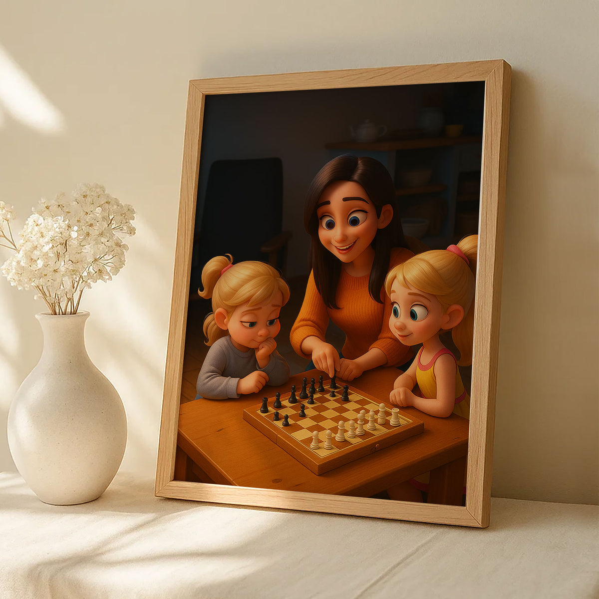 Charming Disney-Inspired Artwork of a Mother and Baby: Heartwarming Digital Illustration for Nursery Decor
 - 7