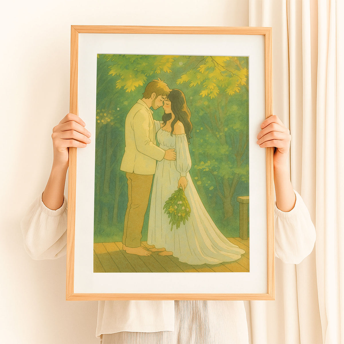 Romantic Animated Wedding Portrait Art | Perfect Gift for Couples in Love
 - 8
