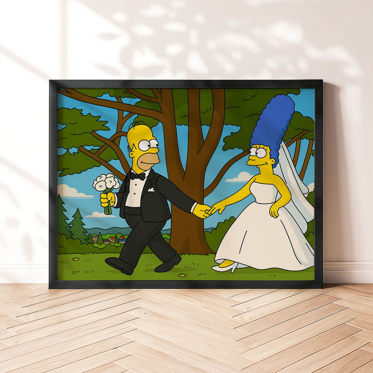 Charming Simpsons Wedding Art Print – Perfect Gift for Animation Lovers and Collectors
 - 8