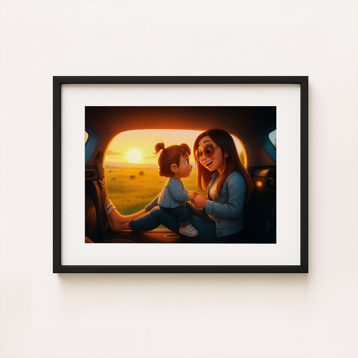 Heartwarming Disney-Inspired Art of a Mother and Baby: Cozy Moments Captured in Enchanting Illustrative Style
 - 8