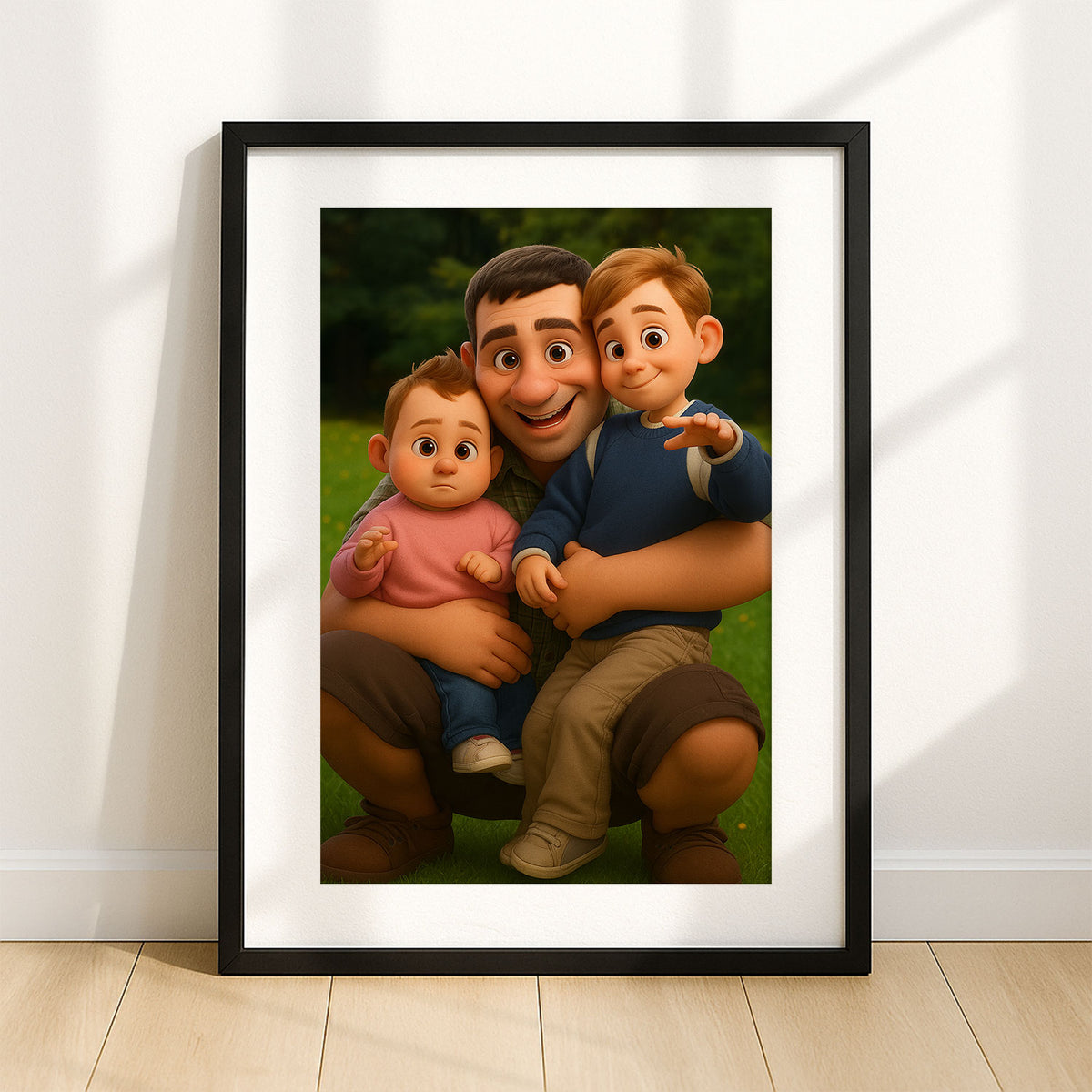 Heartwarming Cartoon Art of Father and Son - Perfect Gift for Dads, Family Decor, and Kids&#39; Rooms
 - 8