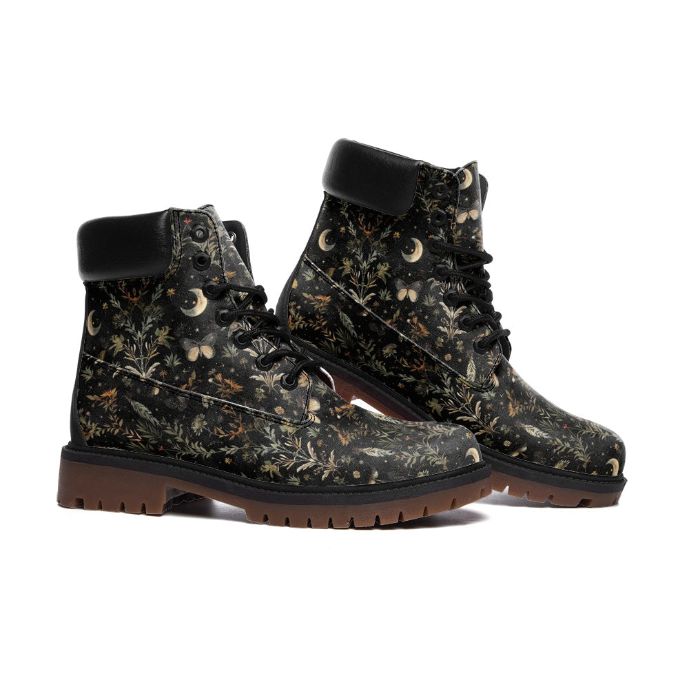 Moon Butterfly Floral Timber Boots Casual Lightweight