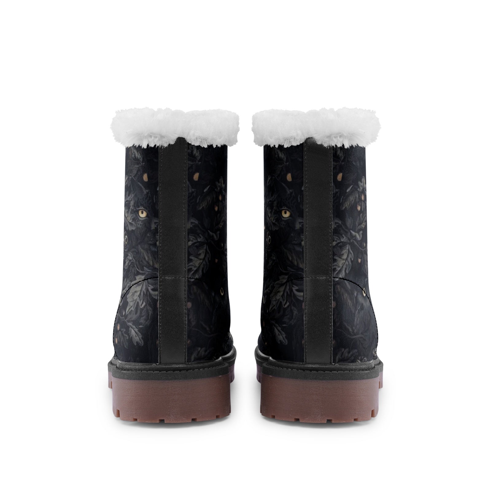 Owl Forest Night Winter Boots For Witchy Hippie
