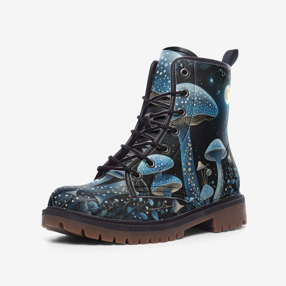 Blue Mushroom Lightweight Boots For Hippies