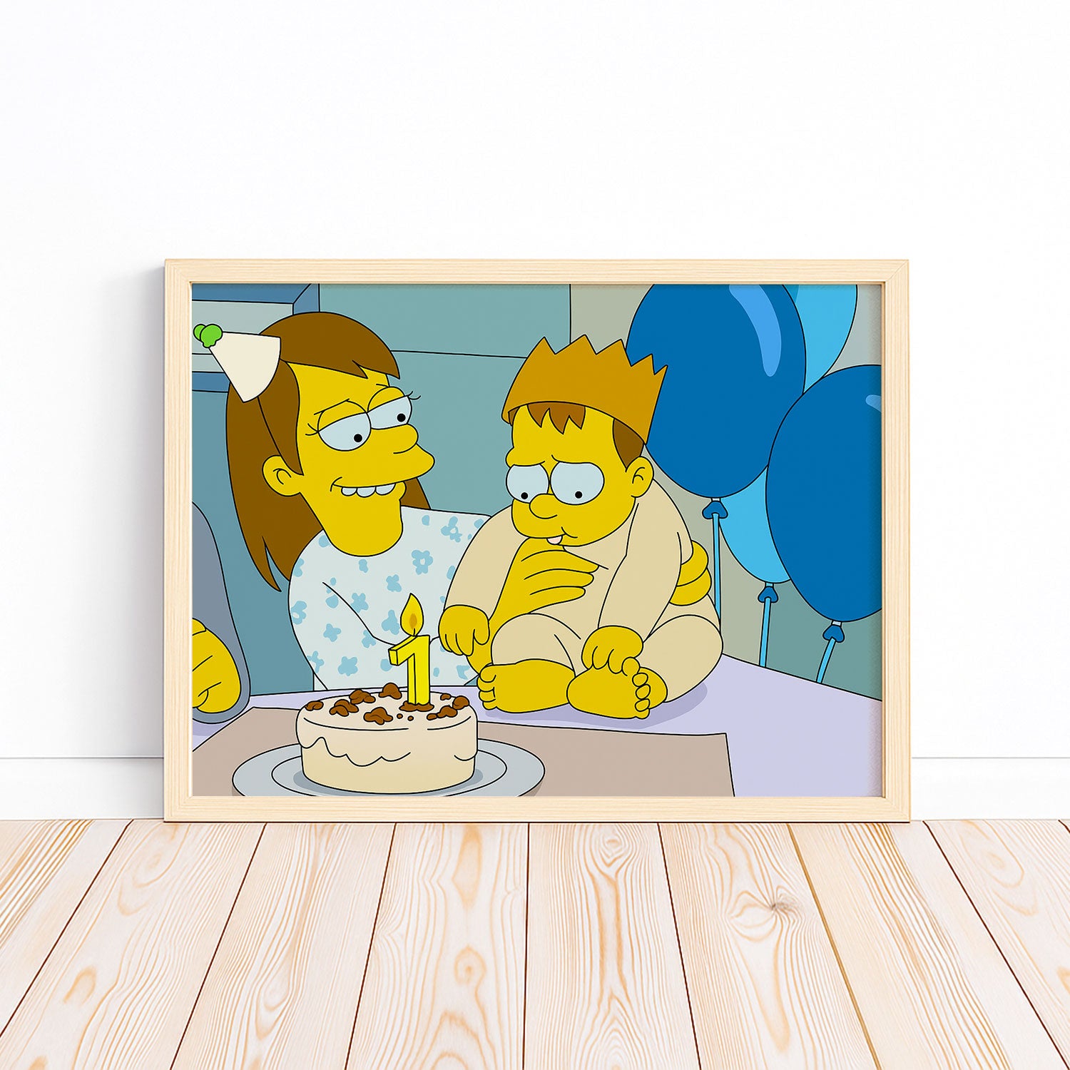 Celebrate in Style with Custom 'Happy Birthday' Canvas | Simpsons Themed Personalized Wall Art | Perfect Gift for Fans & Parties
 - 1