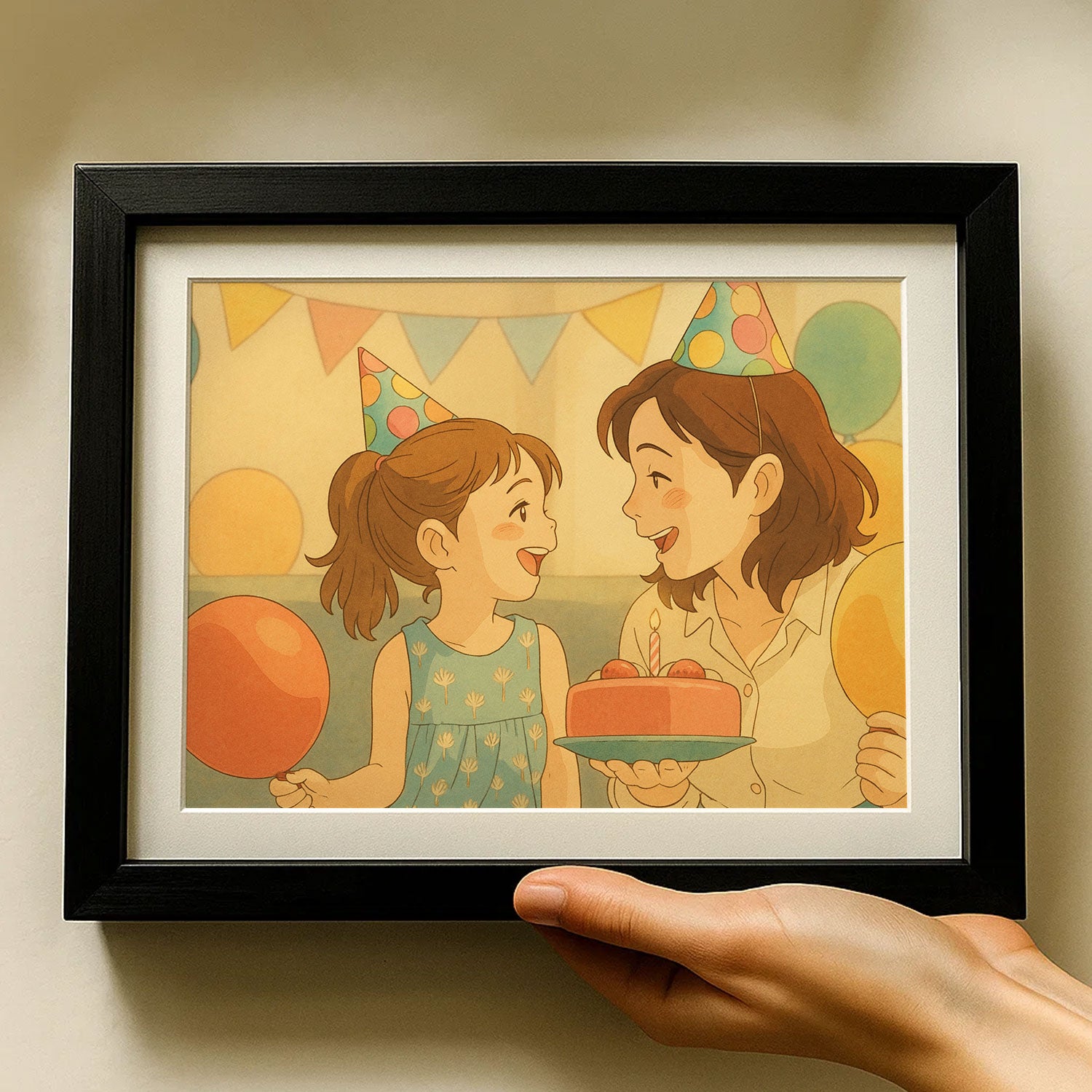 Celebrate with a Touch of Magic: Happy Birthday Canvas - Whimsical Ghibli-Inspired Decor for Joyful Memories and Cherished Moments
 - 1