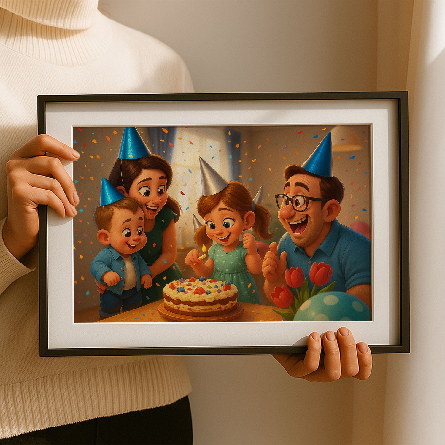 Celebrate with Disney Magic: Personalized Happy Birthday Canvas for Kids – Perfect Gift for a Memorable and Joyful Birthday Party
 - 1