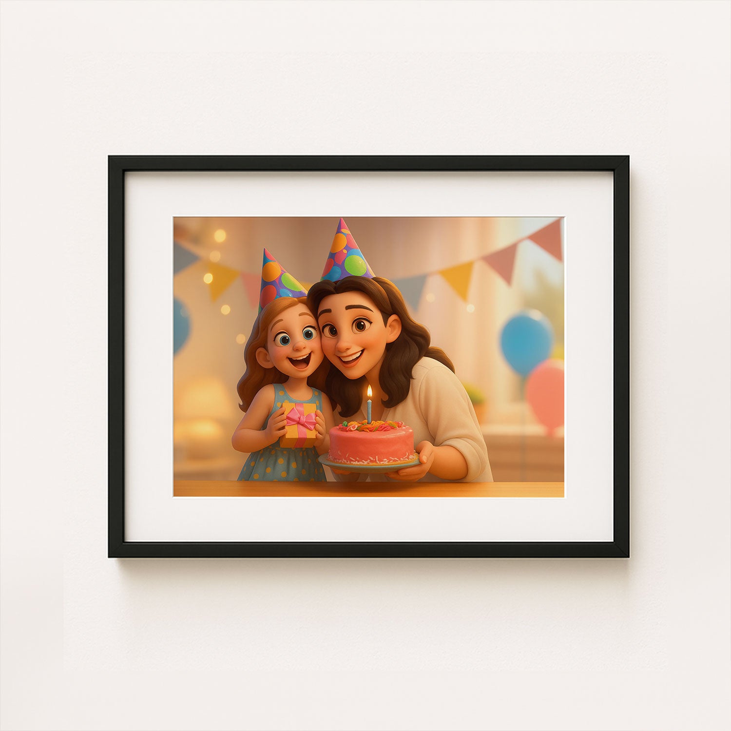 Celebrate with Magical Disney Happy Birthday Canvas - Perfect Gift for Kids' Parties, Decoration, and Cherished Memories 
 - 1