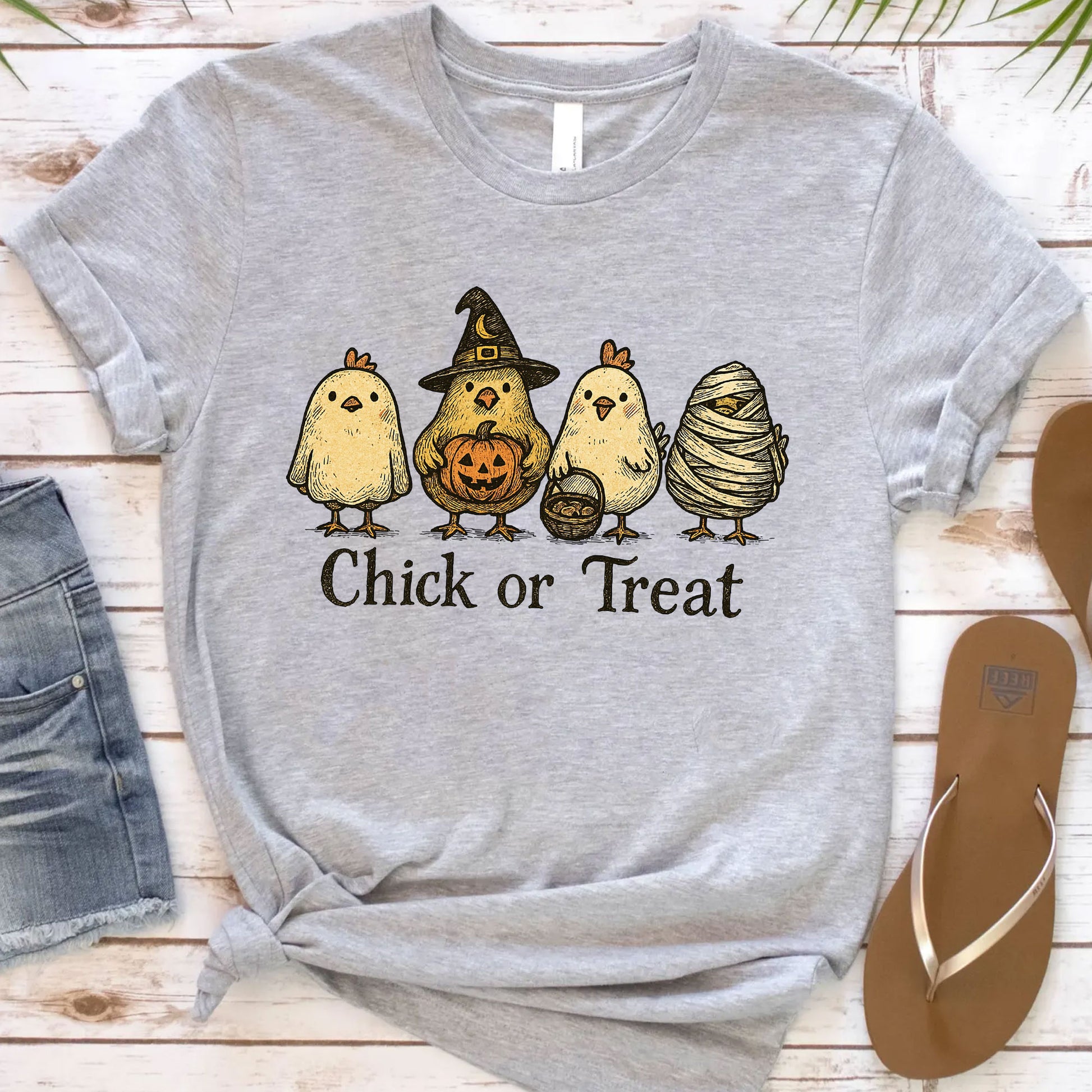 Chick or Treat Halloween Shirt for Women | Cute Chicken Graphic Tee | Funny Fall Outfit | Festive Autumn Top | Holiday Gift Idea
 - 12