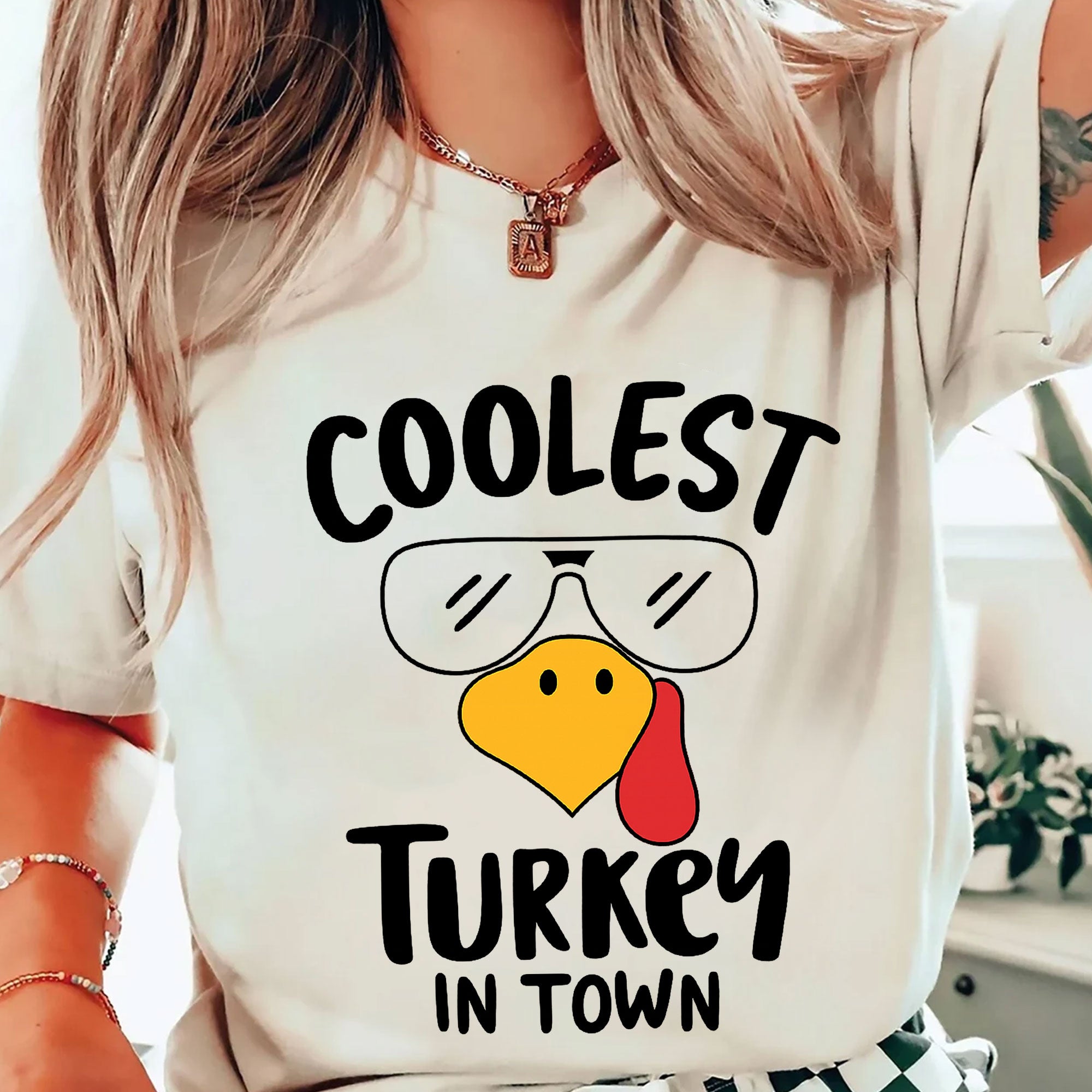 Coolest Turkey in Town Thanksgiving T-Shirt – Fun and Festive Holiday Apparel for Family Gatherings, Celebrations, and Fall Events
 - 2