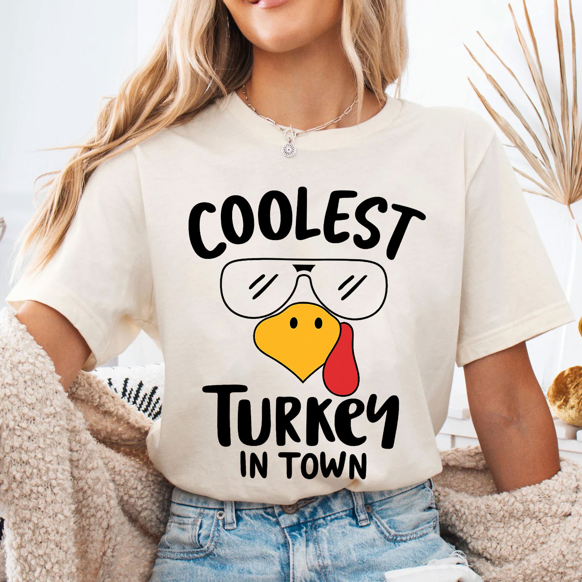 Coolest Turkey in Town Thanksgiving T-Shirt – Fun and Festive Holiday Apparel for Family Gatherings, Celebrations, and Fall Events
 - 4