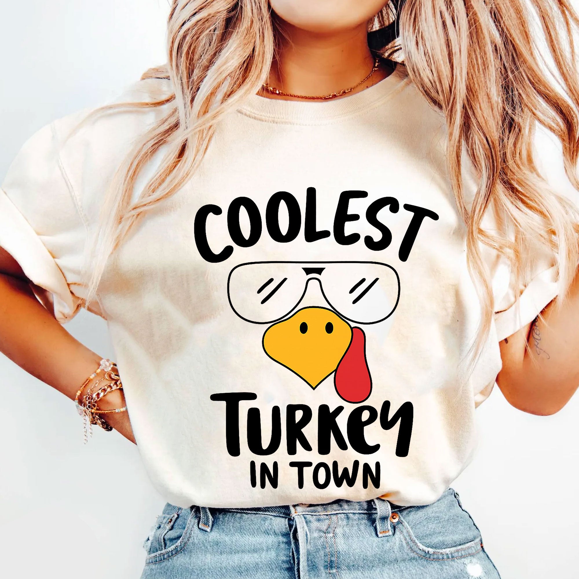 Coolest Turkey in Town Thanksgiving T-Shirt – Fun and Festive Holiday Apparel for Family Gatherings, Celebrations, and Fall Events
 - 5