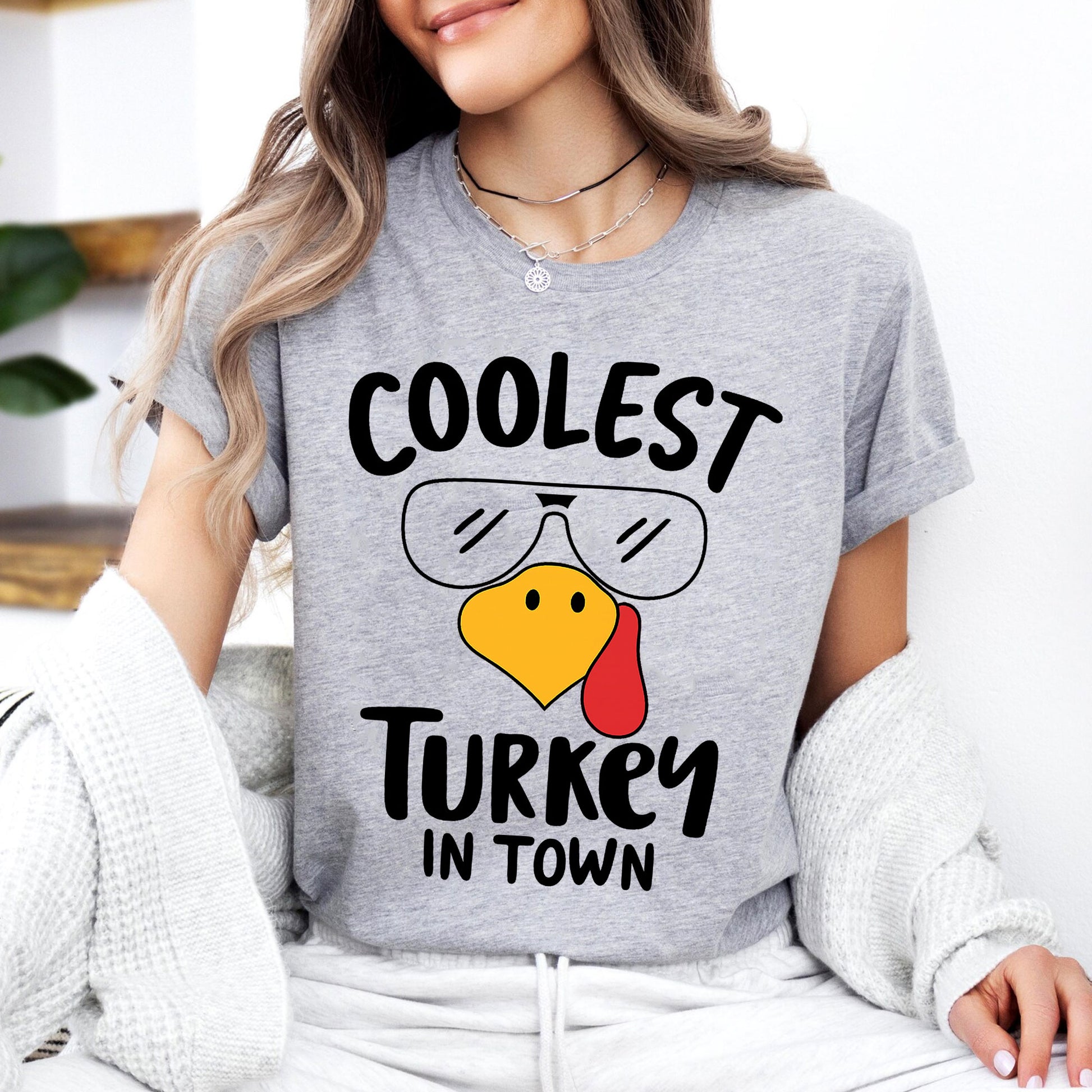 Coolest Turkey in Town Thanksgiving T-Shirt – Fun and Festive Holiday Apparel for Family Gatherings, Celebrations, and Fall Events
 - 7