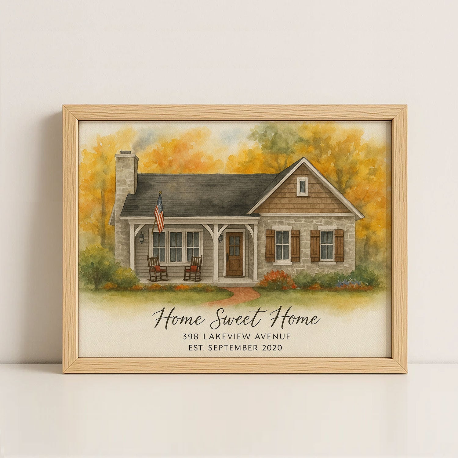 Custom Watercolor House Portrait for Abigail & James – Charming Home Decor for Personal Touch
 - 1
