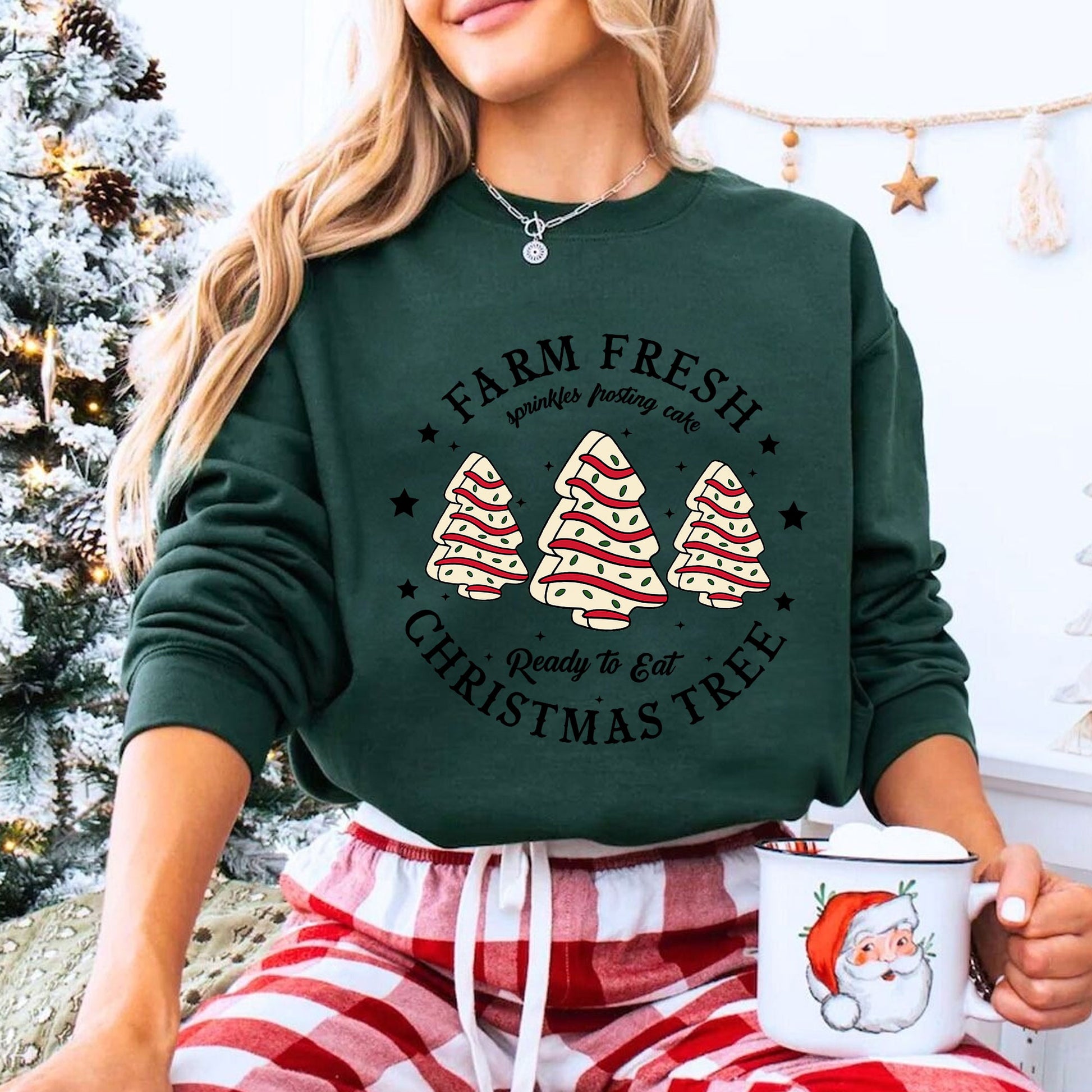 Farm Fresh Christmas Tree Graphic Tee - Festive Holiday Shirt with Cute Sprinkles Design - Perfect Christmas Gift Apparel
 - 8