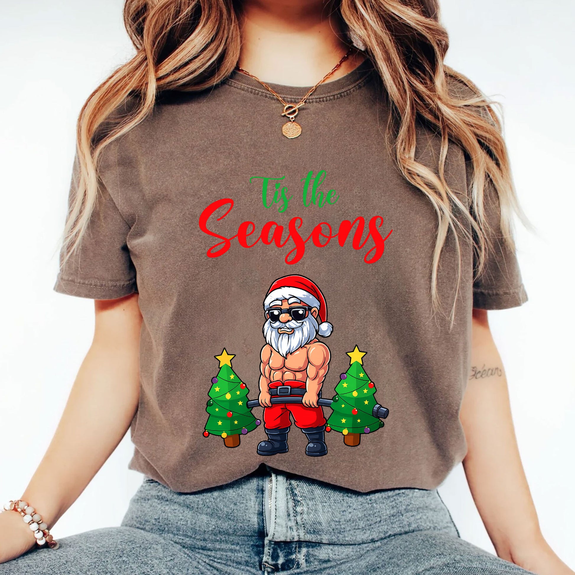 Festive Christmas T-Shirt with Funny Santa Design - Trendy Holiday Graphic Tee for Men and Women - Perfect Christmas Gift Idea!
 - 2