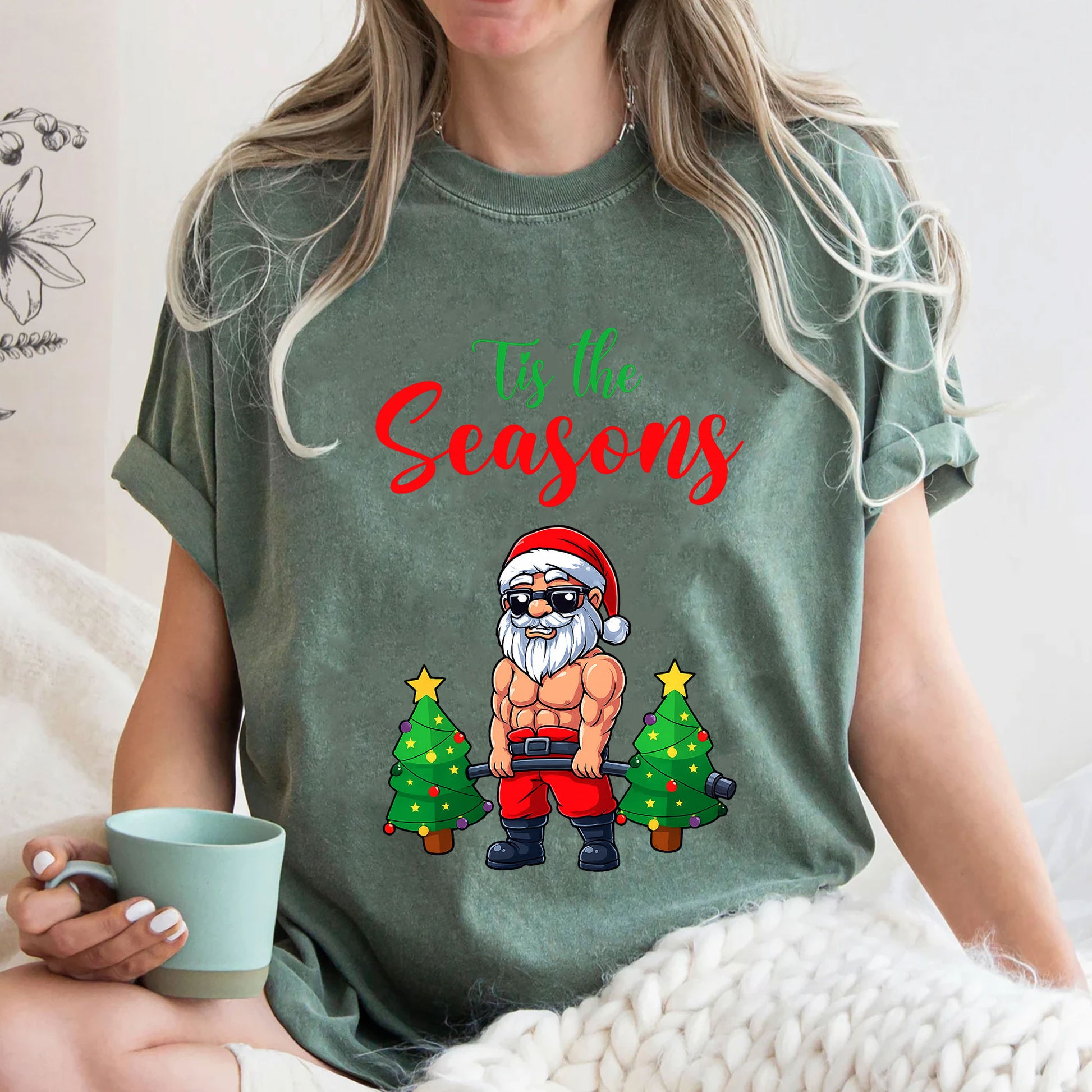 Festive Christmas T-Shirt with Funny Santa Design - Trendy Holiday Graphic Tee for Men and Women - Perfect Christmas Gift Idea!
 - 3