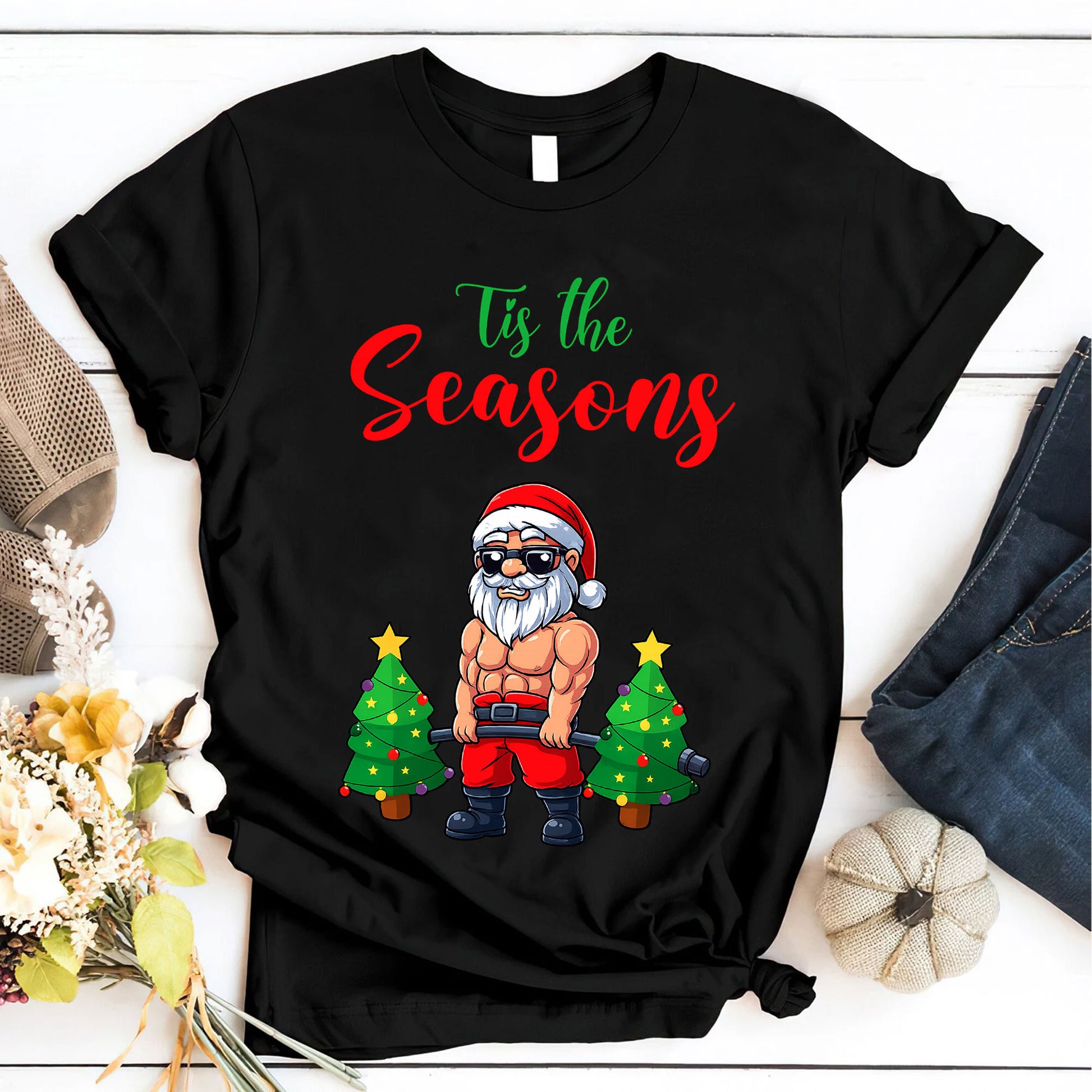 Festive Christmas T-Shirt with Funny Santa Design - Trendy Holiday Graphic Tee for Men and Women - Perfect Christmas Gift Idea!
 - 6