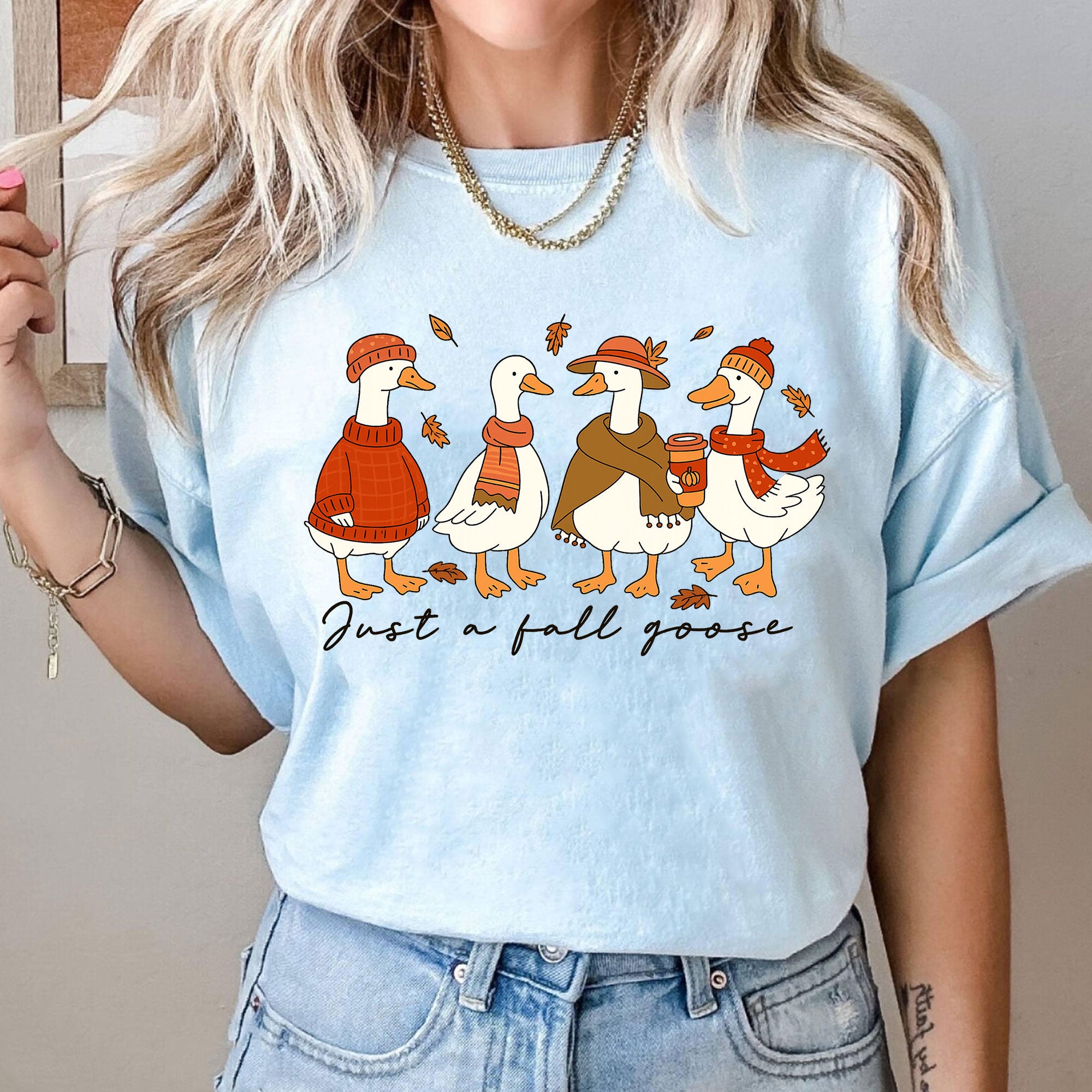 Festive Thanksgiving Shirt with Cute Fall Geese Design – Perfect for Fall Celebrations, Cozy Autumn Outfits, and Seasonal Gatherings
 - 10