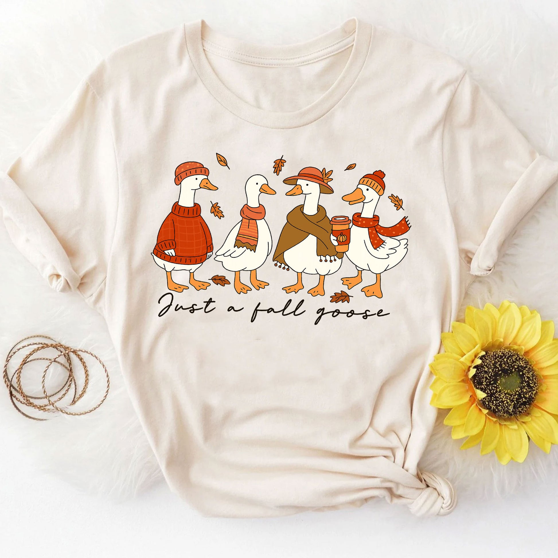 Festive Thanksgiving Shirt with Cute Fall Geese Design – Perfect for Fall Celebrations, Cozy Autumn Outfits, and Seasonal Gatherings
 - 8